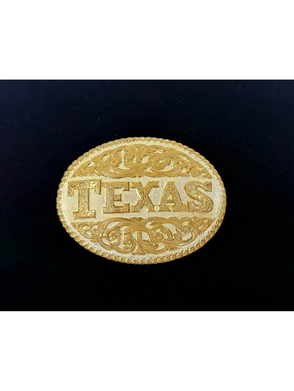 Vintage Crumrine Texas Belt Buckle used Rare Cowboy